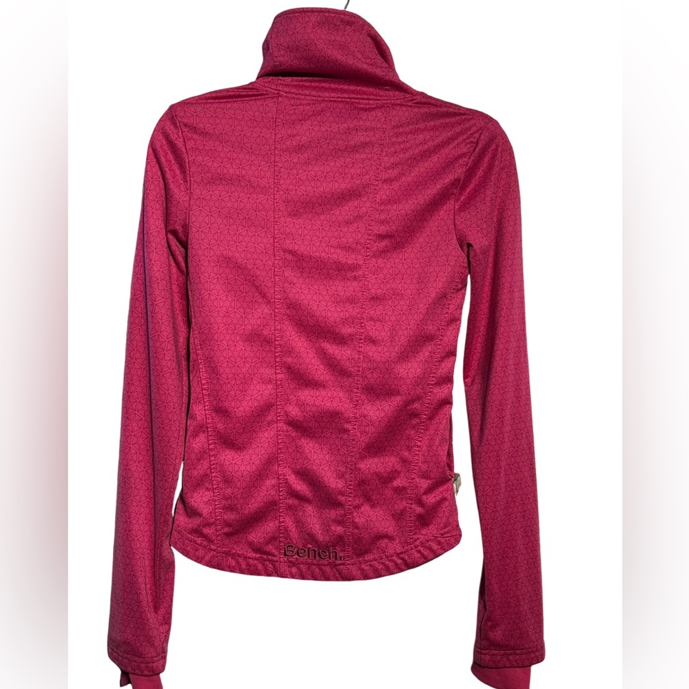 Bench Raspberry Pink Geometric Track Jacket Full Zip - Size XS EUC - Picture 2 of 9